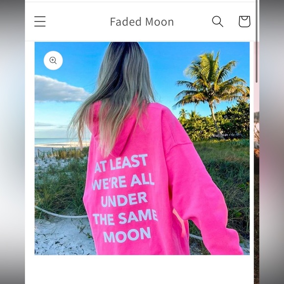 faded moon hoodie - Picture 4 of 4